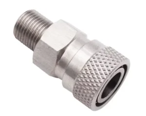 Stainless M10 Threaded Male with Quick Disconnect Female Connector
