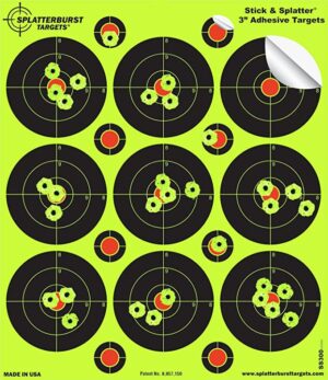 Splatterburst Targets - 3 inch Stick & Splatter Self Adhesive Shooting Targets (250 Stickers)